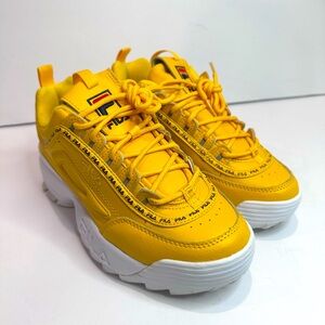 Fila Yellow Sneakers Sz.5.5y